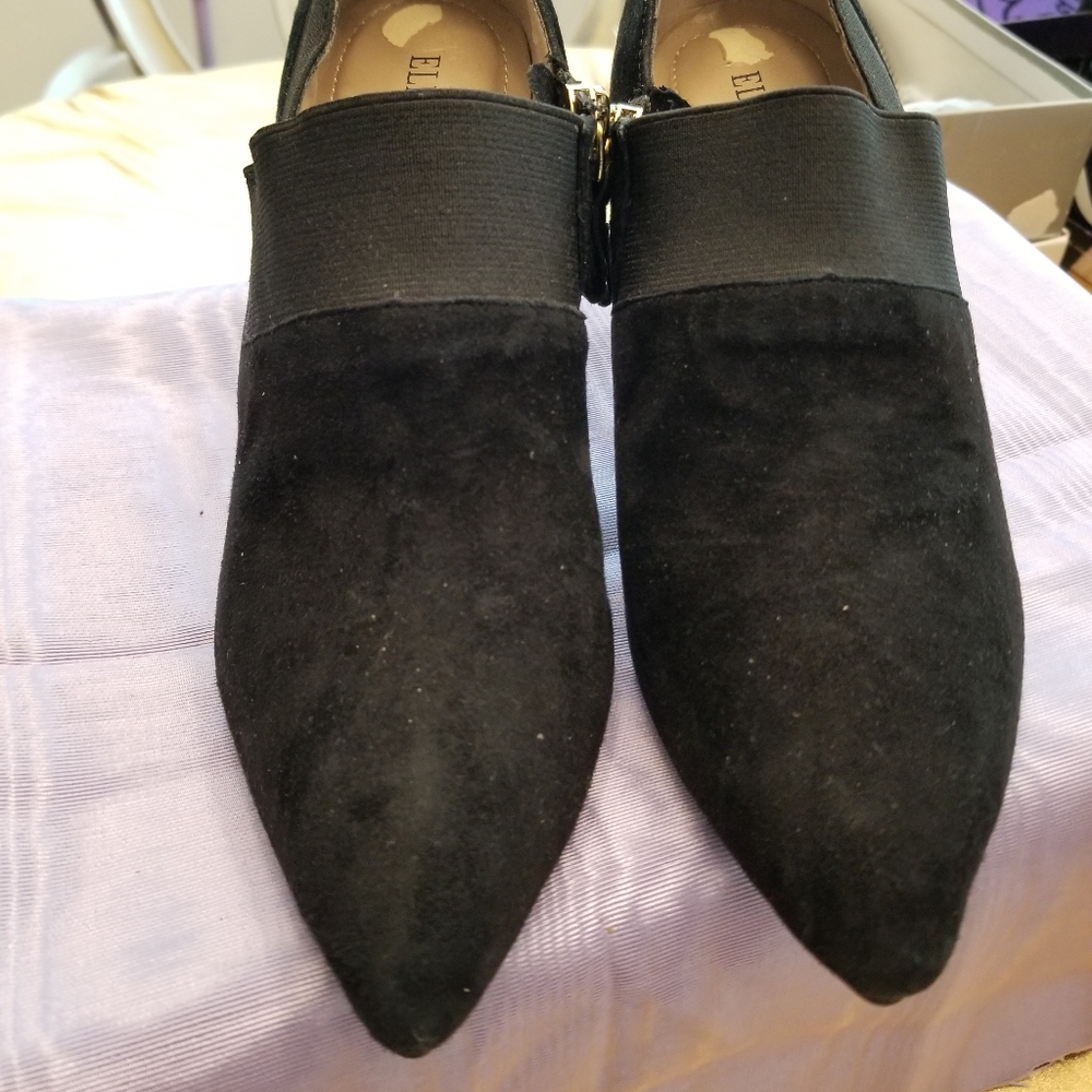 Black suede shoes